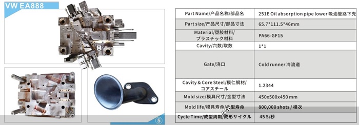 吸油管路下殼模具